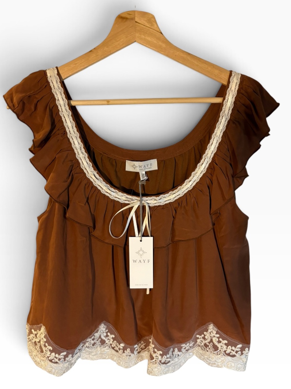 WAYF NWT Lace Trimmed Wendy Top & Lace Trimmed Wendy Shorts in Sz S - Picture 11 of 16